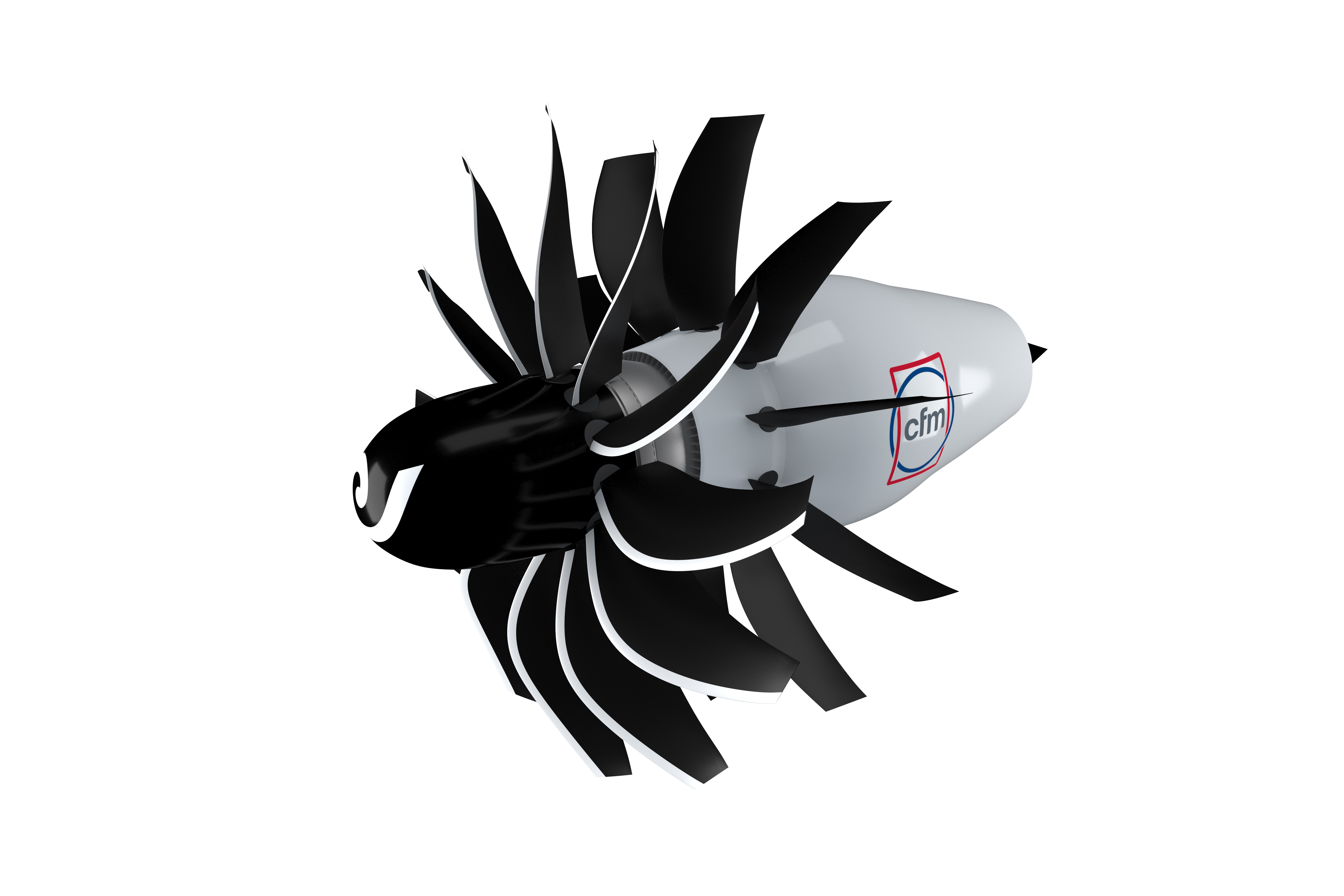Rendering of Open Fan engine architecture 