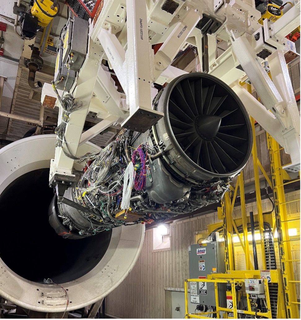 An F110 engine was used to test next-generation HPT airfoils for the RISE program