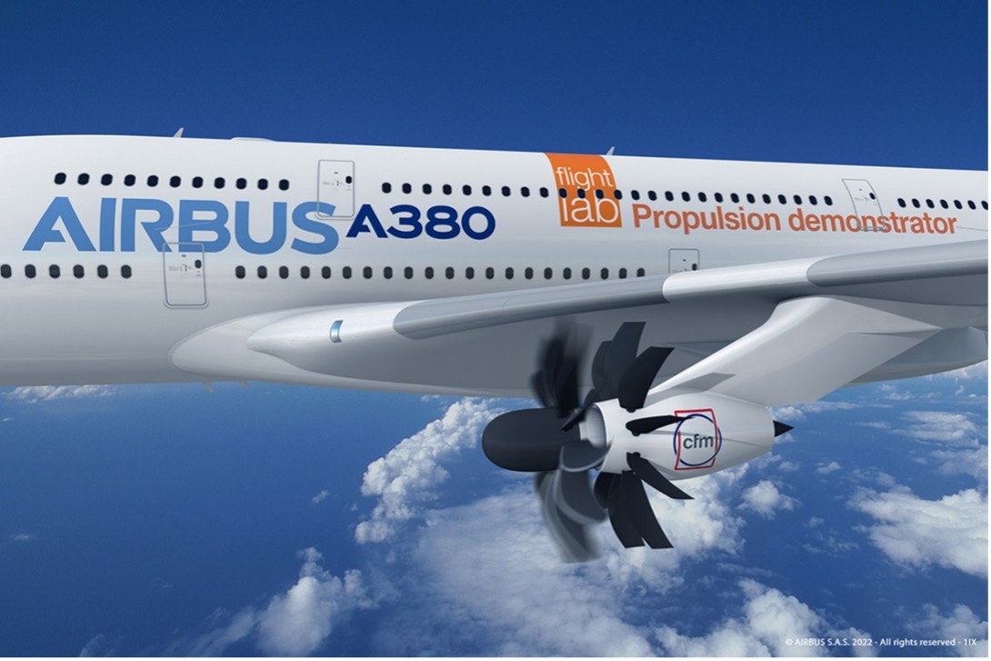 Rendering of testbed with Open Fan engine